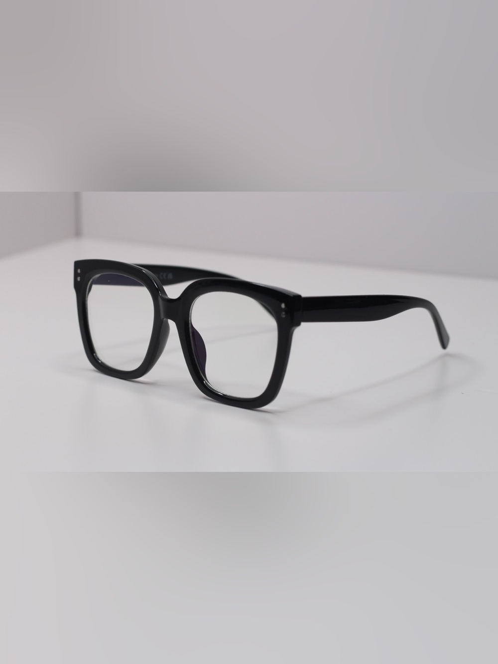 Women's Black Square Frame Fashion Glasses
